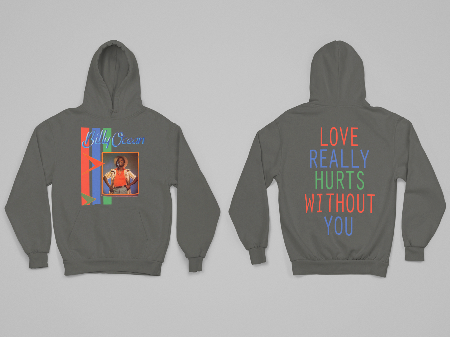 'BILLY OCEAN' - EXPLODED HOODIE FRONT AND BACK PRINT