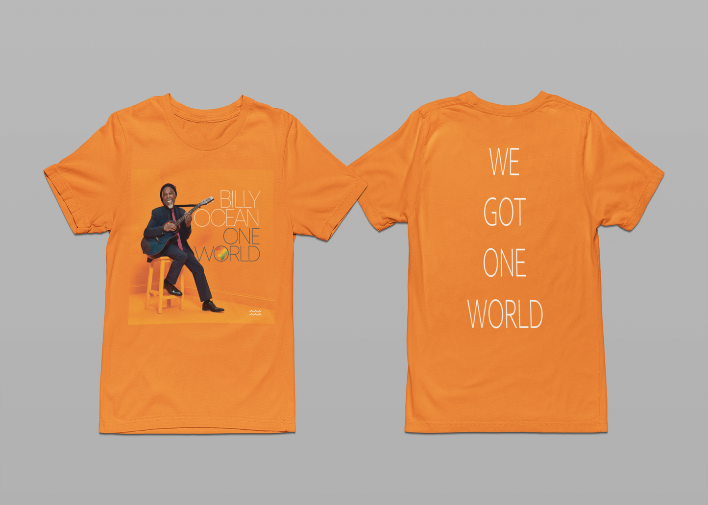 'ONE WORLD' - SIMPLE TEESHIRT FRONT AND BACK PRINT