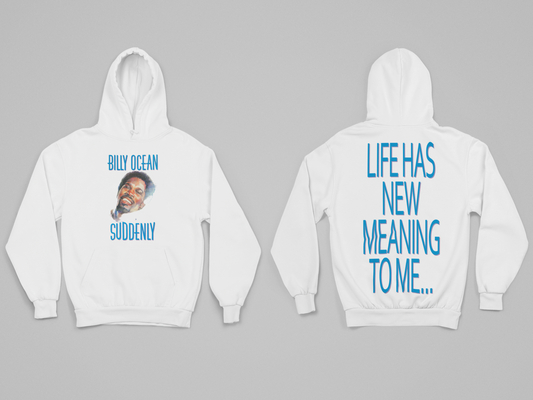 'SUDDENLY' - EXPLODED HOODIE FRONT AND BACK PRINT