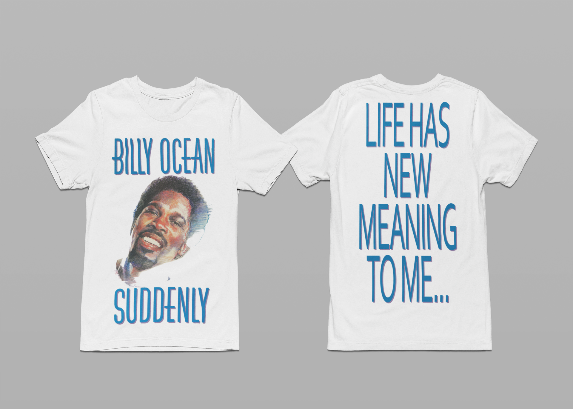 SUDDENLY' - EXPLODED TEESHIRT FRONT AND BACK PRINT – BillyOcean