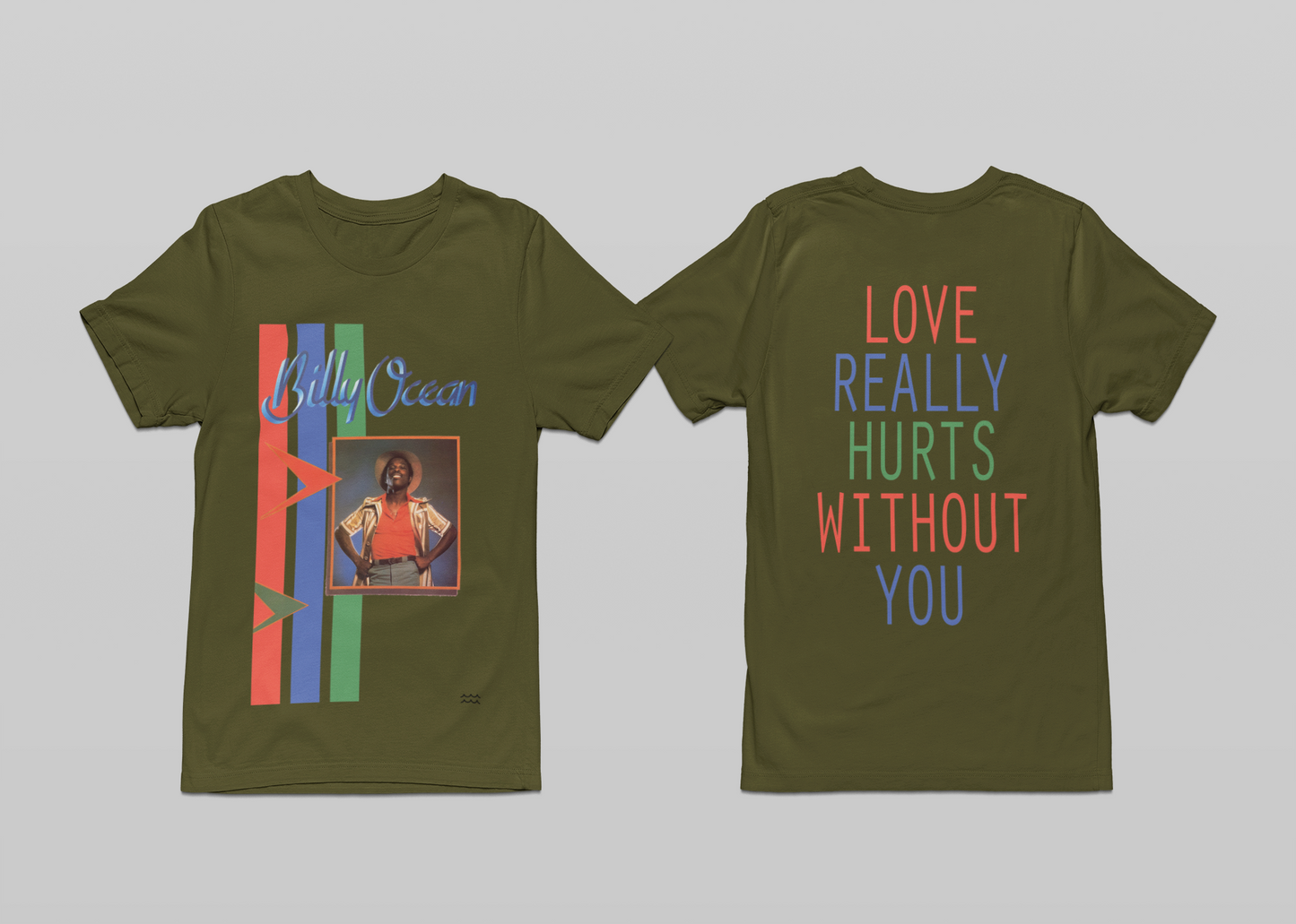 'BILLY OCEAN' - EXPLODED TEESHIRT FRONT AND BACK PRINT