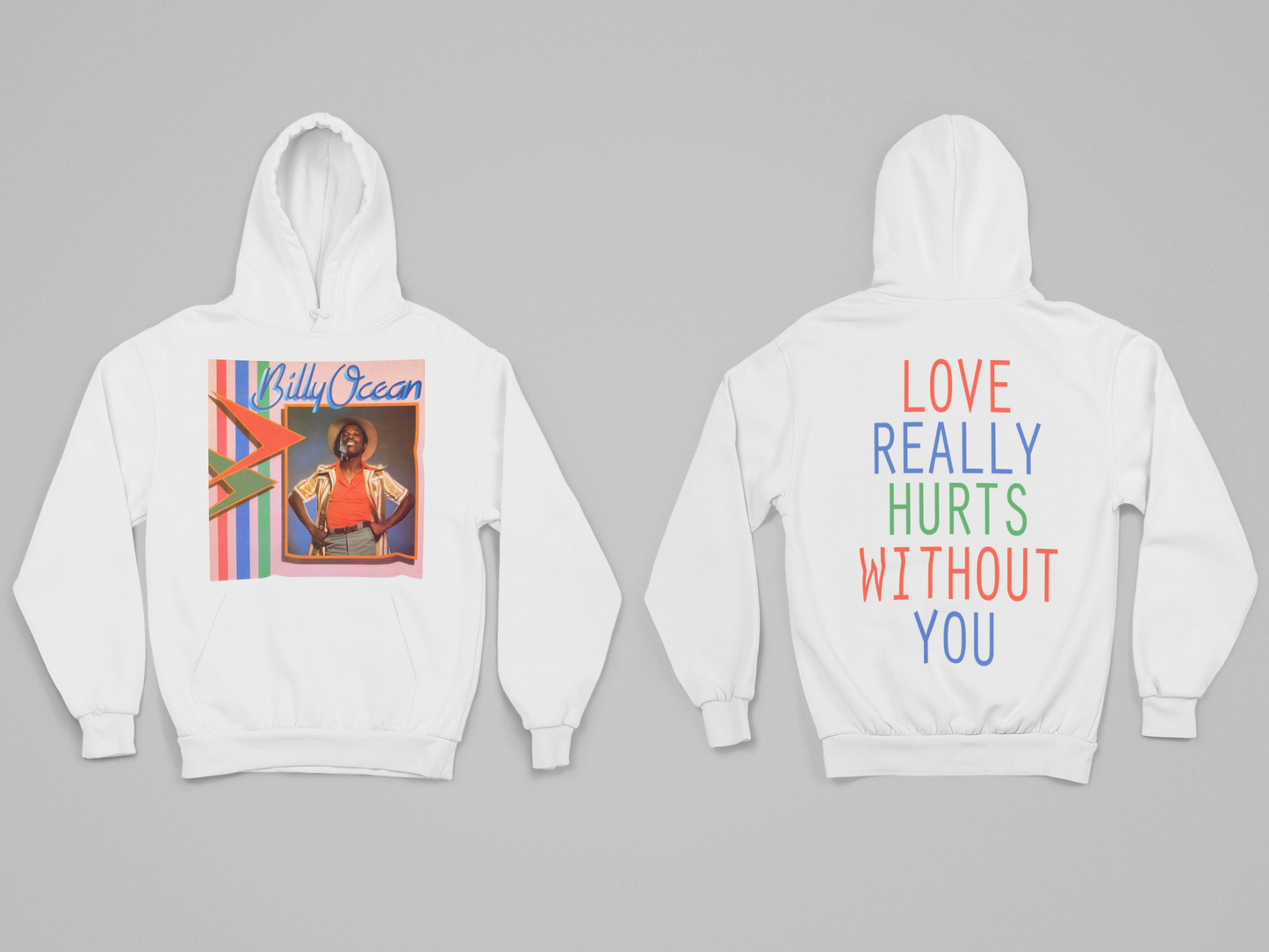 'BILLY OCEAN' - SIMPLE HOODIE FRONT AND BACK PRINT