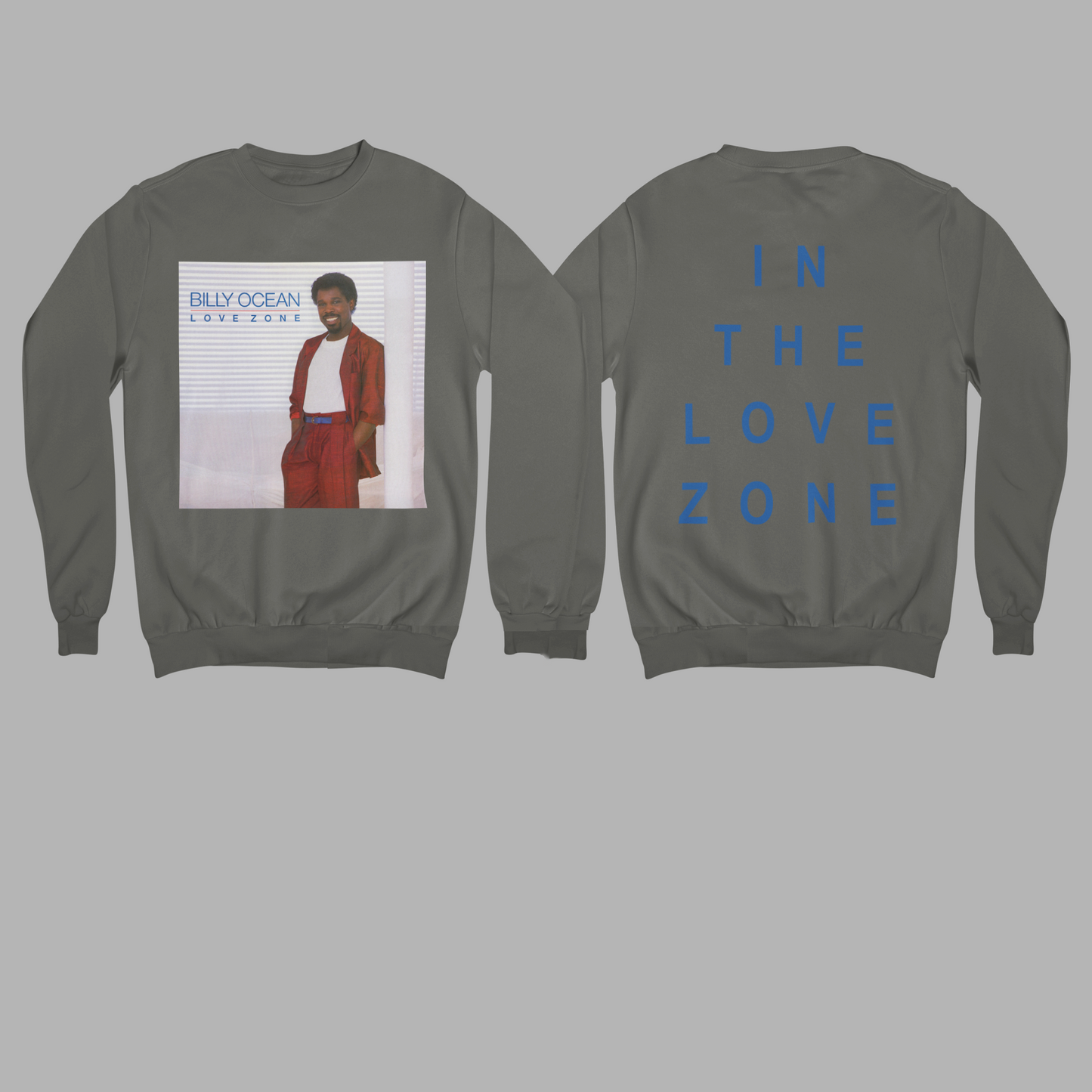 'LOVE ZONE' - SIMPLE SWEATSHIRT FRONT AND BACK PRINT