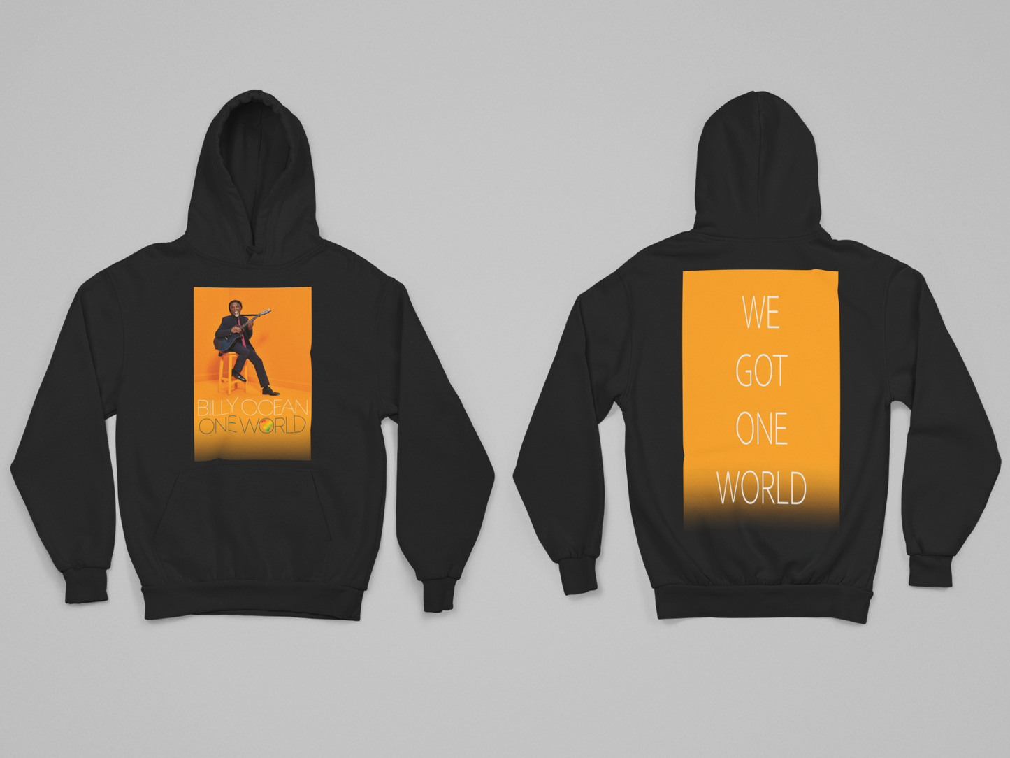 'ONE WORLD' - EXPLODED HOODIE FRONT AND BACK PRINT
