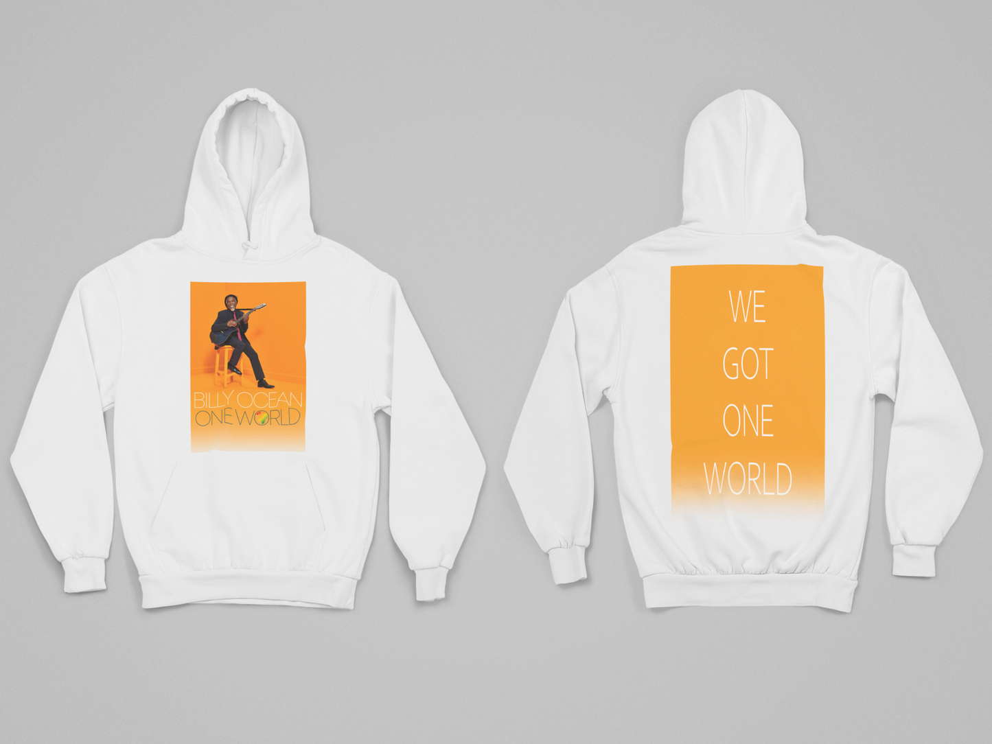 'ONE WORLD' - EXPLODED HOODIE FRONT AND BACK PRINT