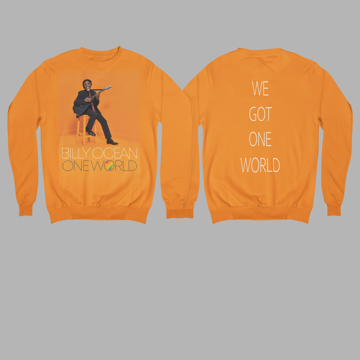 'ONE WORLD' - EXPLODED SWEATSHIRT FRONT AND BACK PRINT